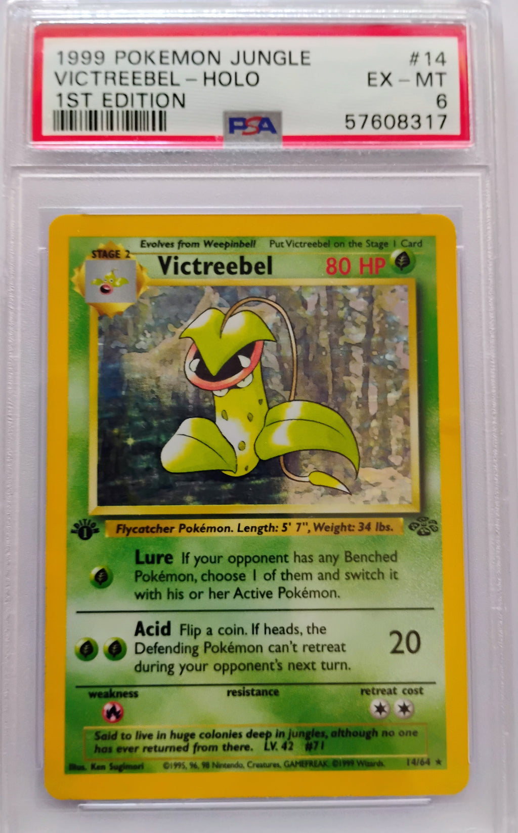 1999 Pokemon Jungle Victreebel - Holo 1st Edition | PSA 6