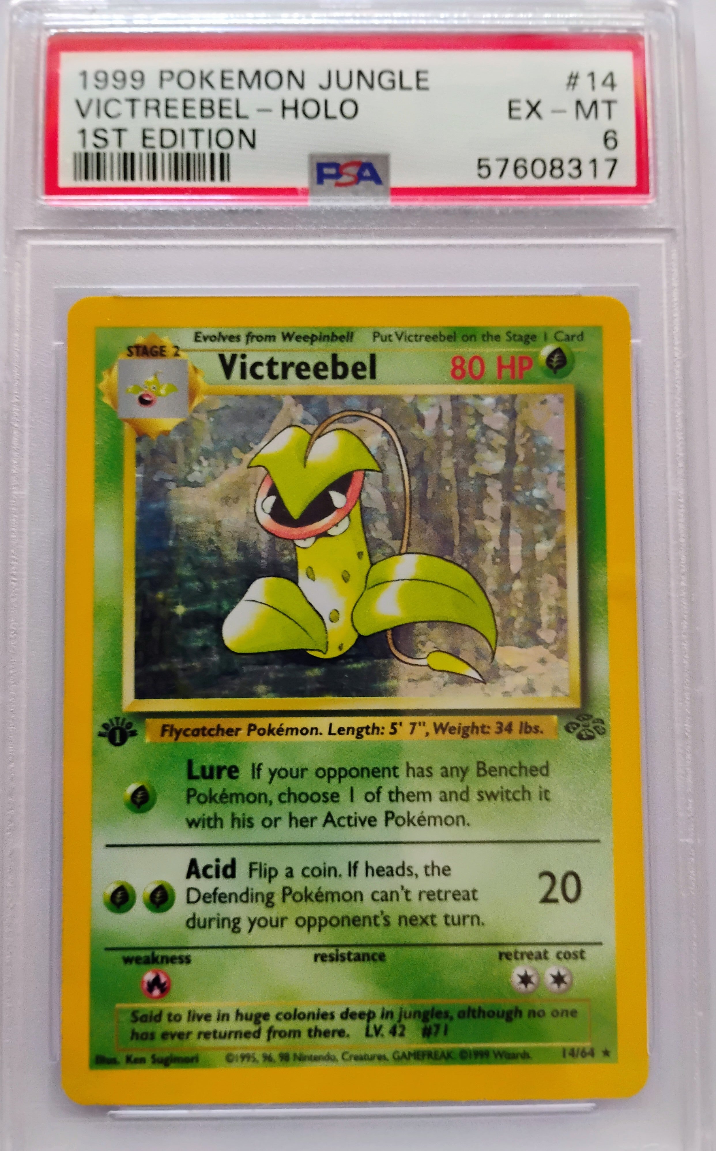 1999 Pokemon Jungle Victreebel - Holo 1st Edition | PSA 6